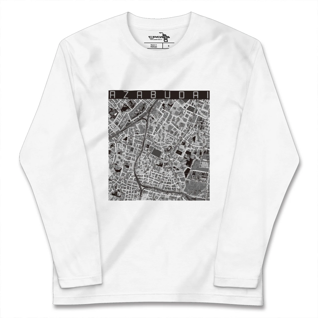 【麻布台(東京都)】地図柄ロングスリーブTシャツ