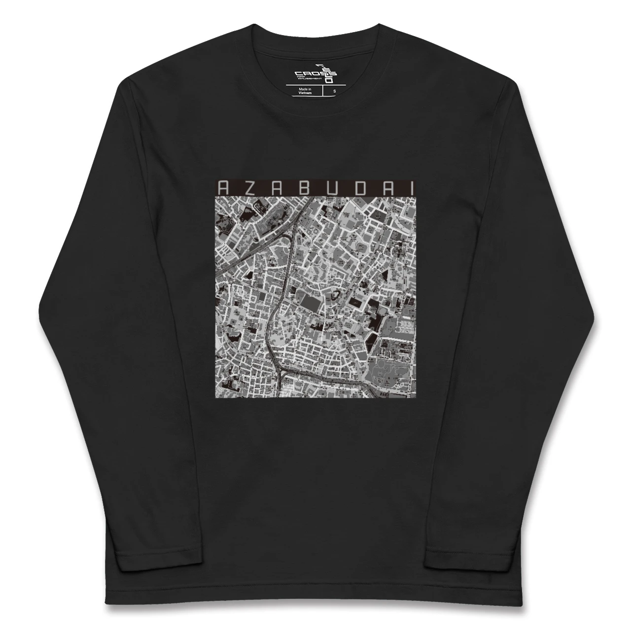 【麻布台(東京都)】地図柄ロングスリーブTシャツ