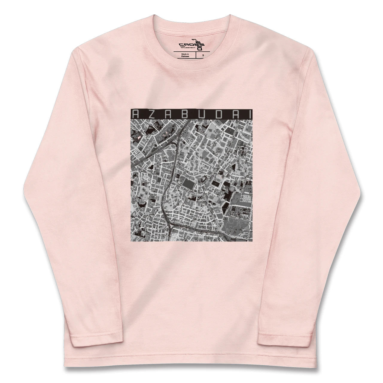 【麻布台(東京都)】地図柄ロングスリーブTシャツ