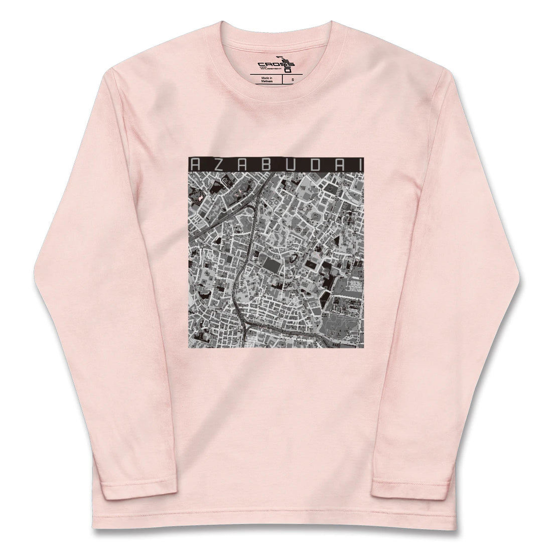 【麻布台(東京都)】地図柄ロングスリーブTシャツ