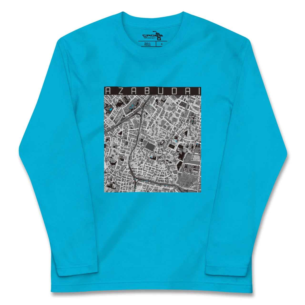 【麻布台(東京都)】地図柄ロングスリーブTシャツ