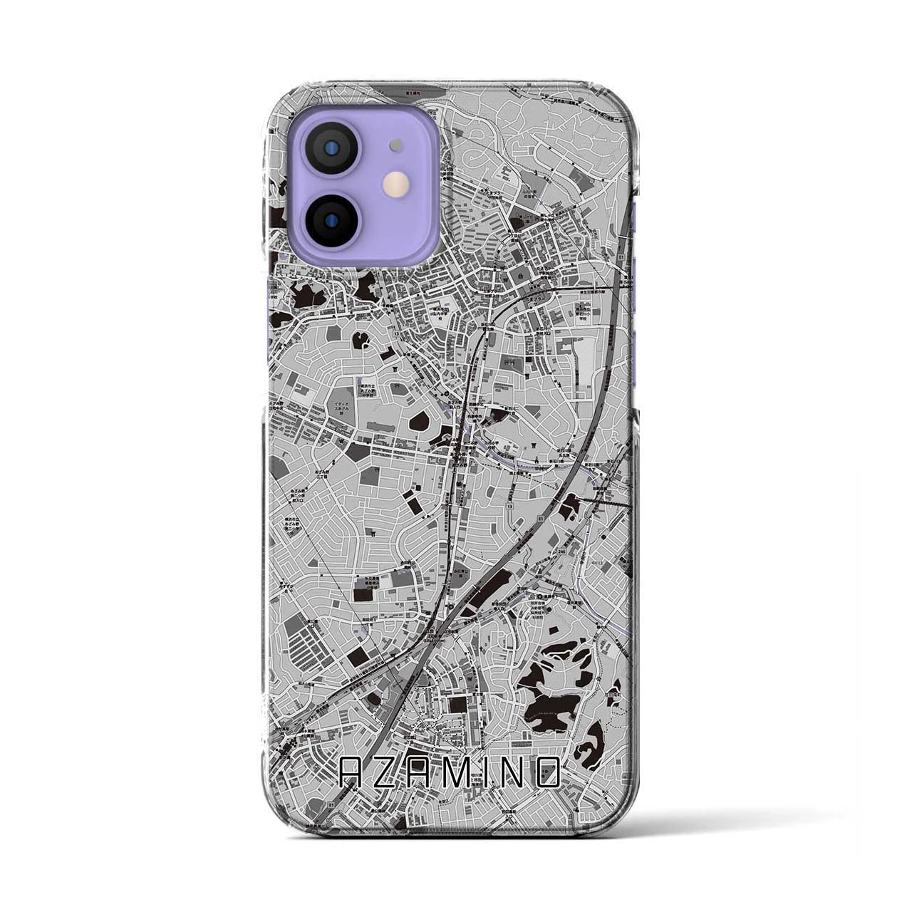 【あざみ野(神奈川県)】地図柄iPhoneケース(クリアタイプ)