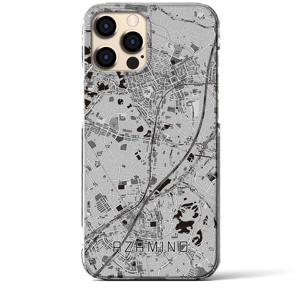 【あざみ野(神奈川県)】地図柄iPhoneケース(クリアタイプ)