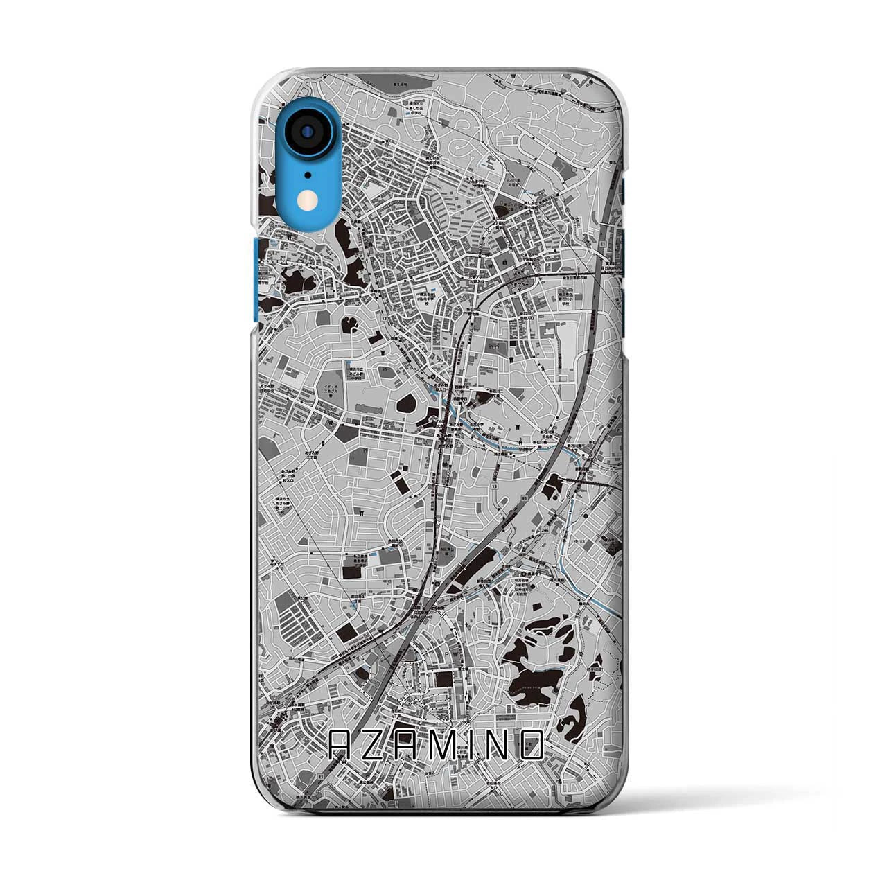 【あざみ野(神奈川県)】地図柄iPhoneケース(クリアタイプ)