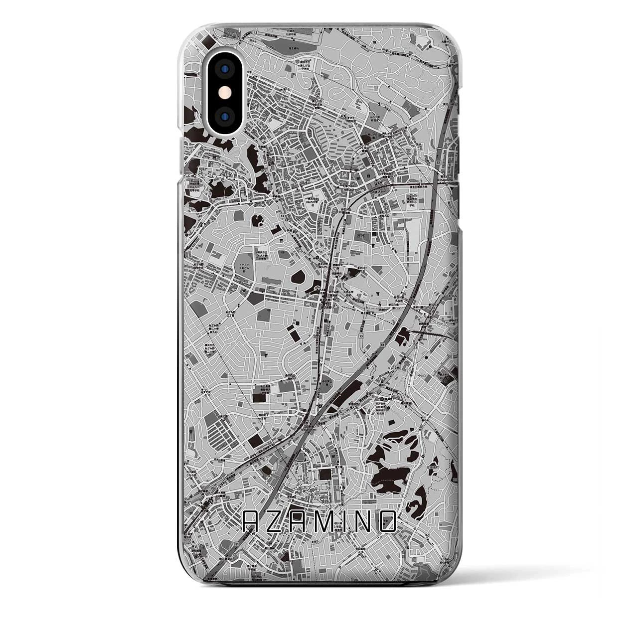 【あざみ野(神奈川県)】地図柄iPhoneケース(クリアタイプ)