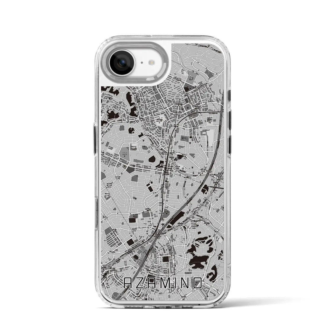 【あざみ野(神奈川県)】地図柄iPhoneケース(MagSafeタイプ)