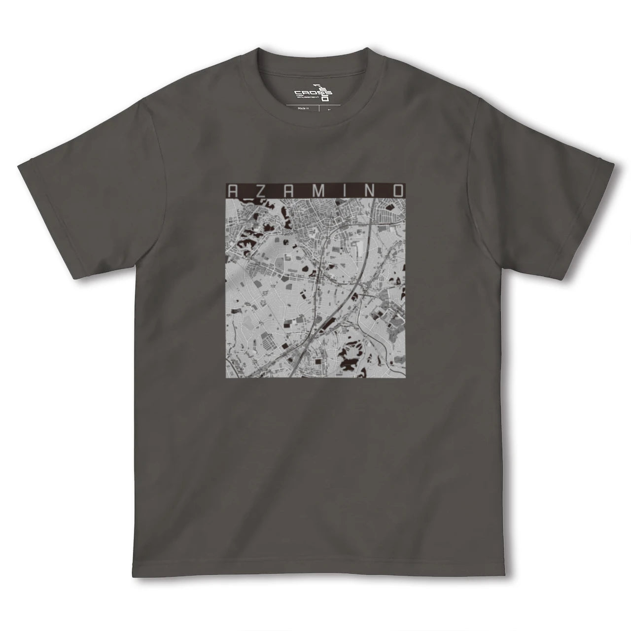 【あざみ野(神奈川県)】地図柄ヘビーウェイトTシャツ