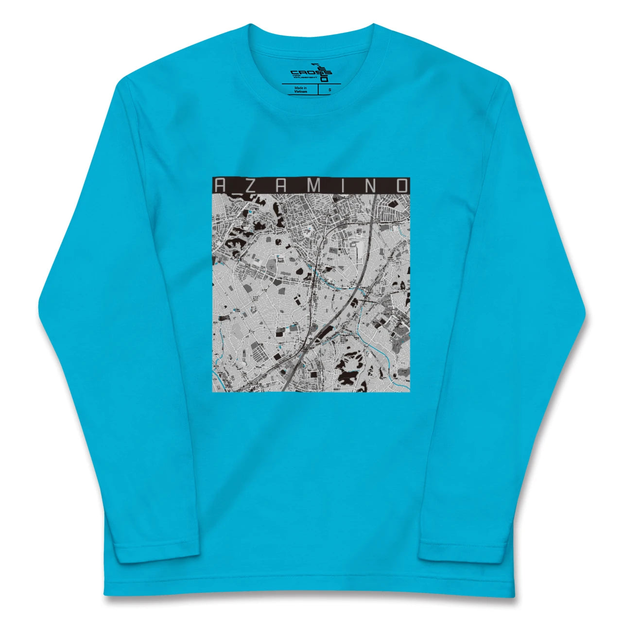 【あざみ野(神奈川県)】地図柄ロングスリーブTシャツ