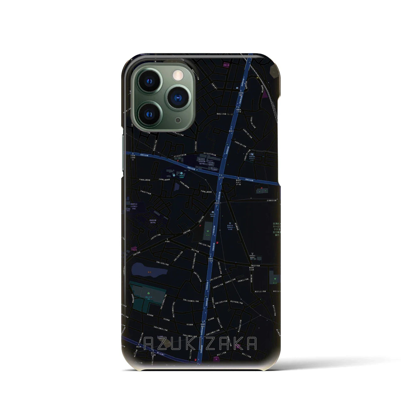 【小豆坂(愛知県)】地図柄iPhoneケース(バックカバータイプ)