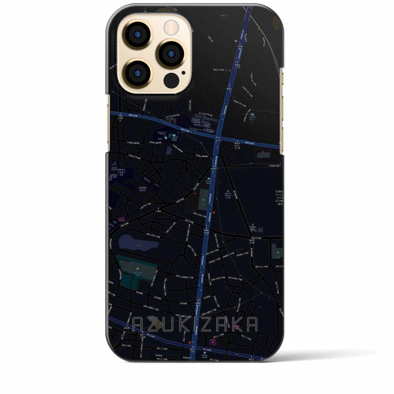 【小豆坂(愛知県)】地図柄iPhoneケース(バックカバータイプ)