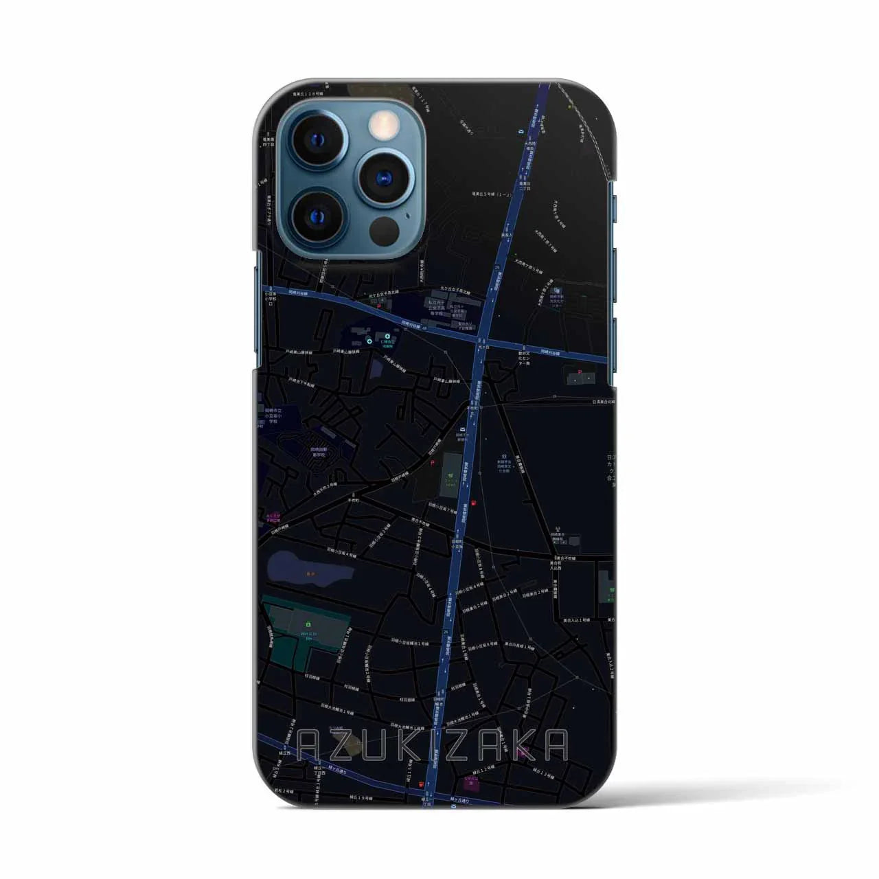 【小豆坂(愛知県)】地図柄iPhoneケース(バックカバータイプ)