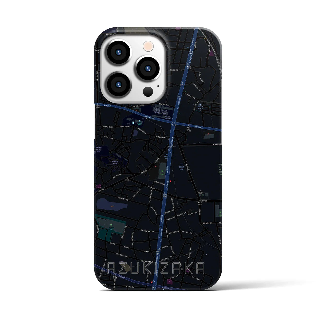 【小豆坂(愛知県)】地図柄iPhoneケース(バックカバータイプ)