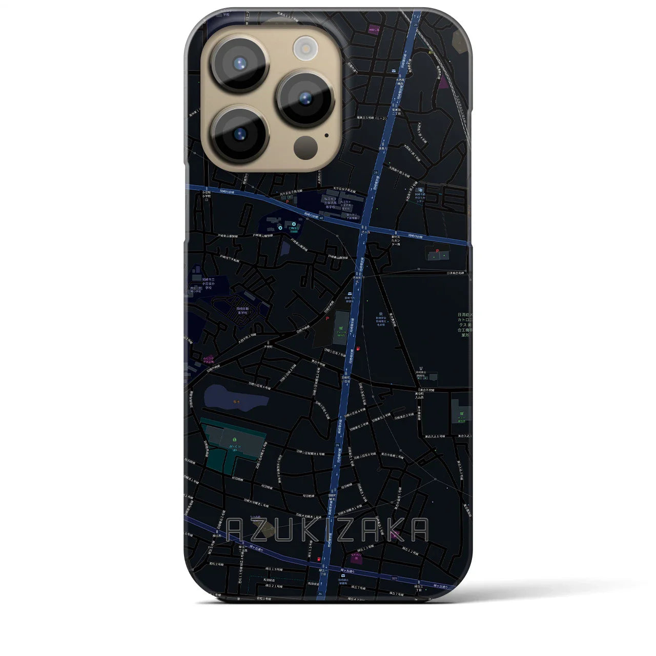【小豆坂(愛知県)】地図柄iPhoneケース(バックカバータイプ)