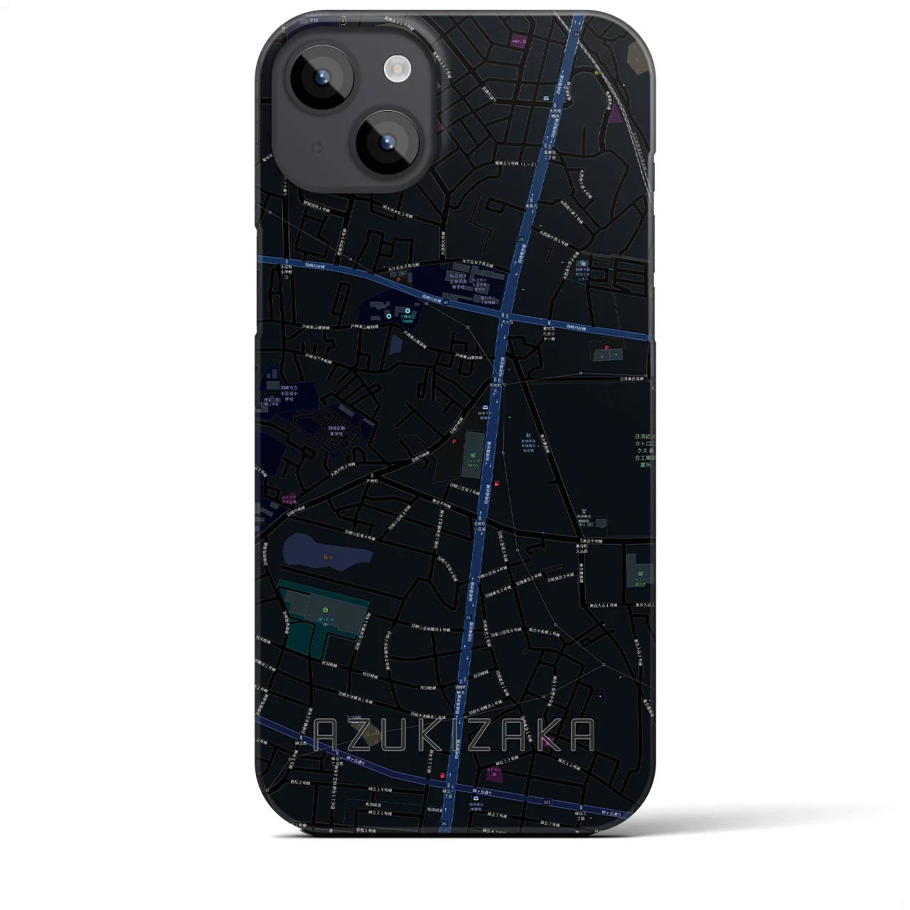 【小豆坂(愛知県)】地図柄iPhoneケース(バックカバータイプ)