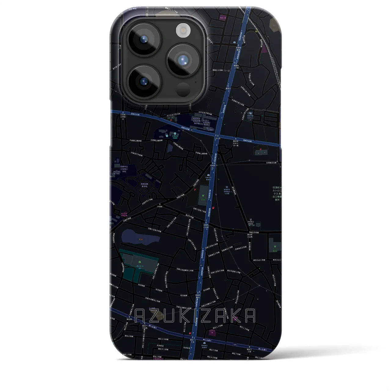 【小豆坂(愛知県)】地図柄iPhoneケース(バックカバータイプ)