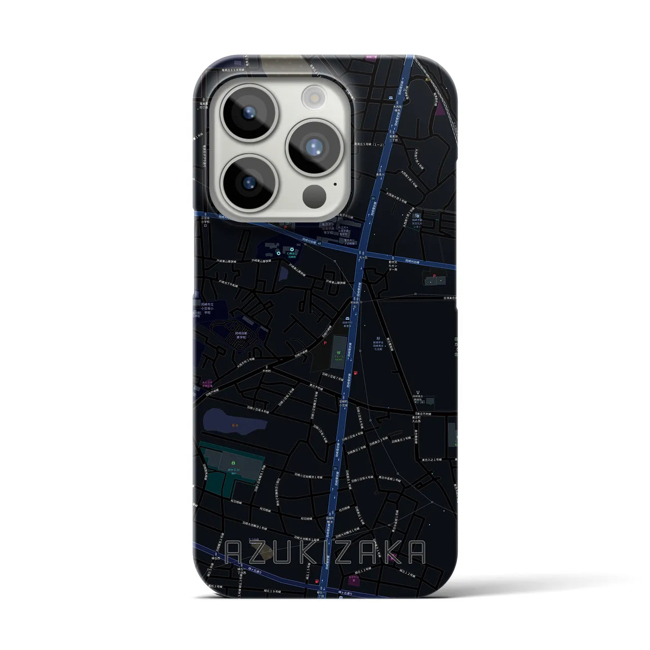 【小豆坂(愛知県)】地図柄iPhoneケース(バックカバータイプ)