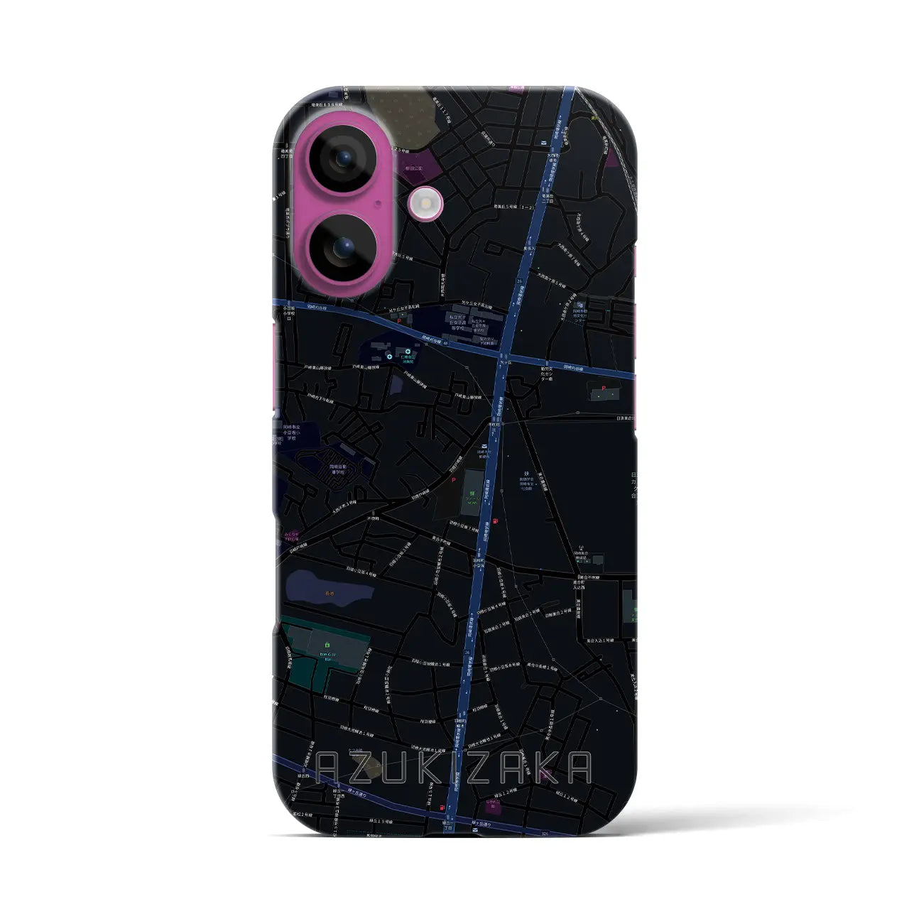 【小豆坂(愛知県)】地図柄iPhoneケース(バックカバータイプ)