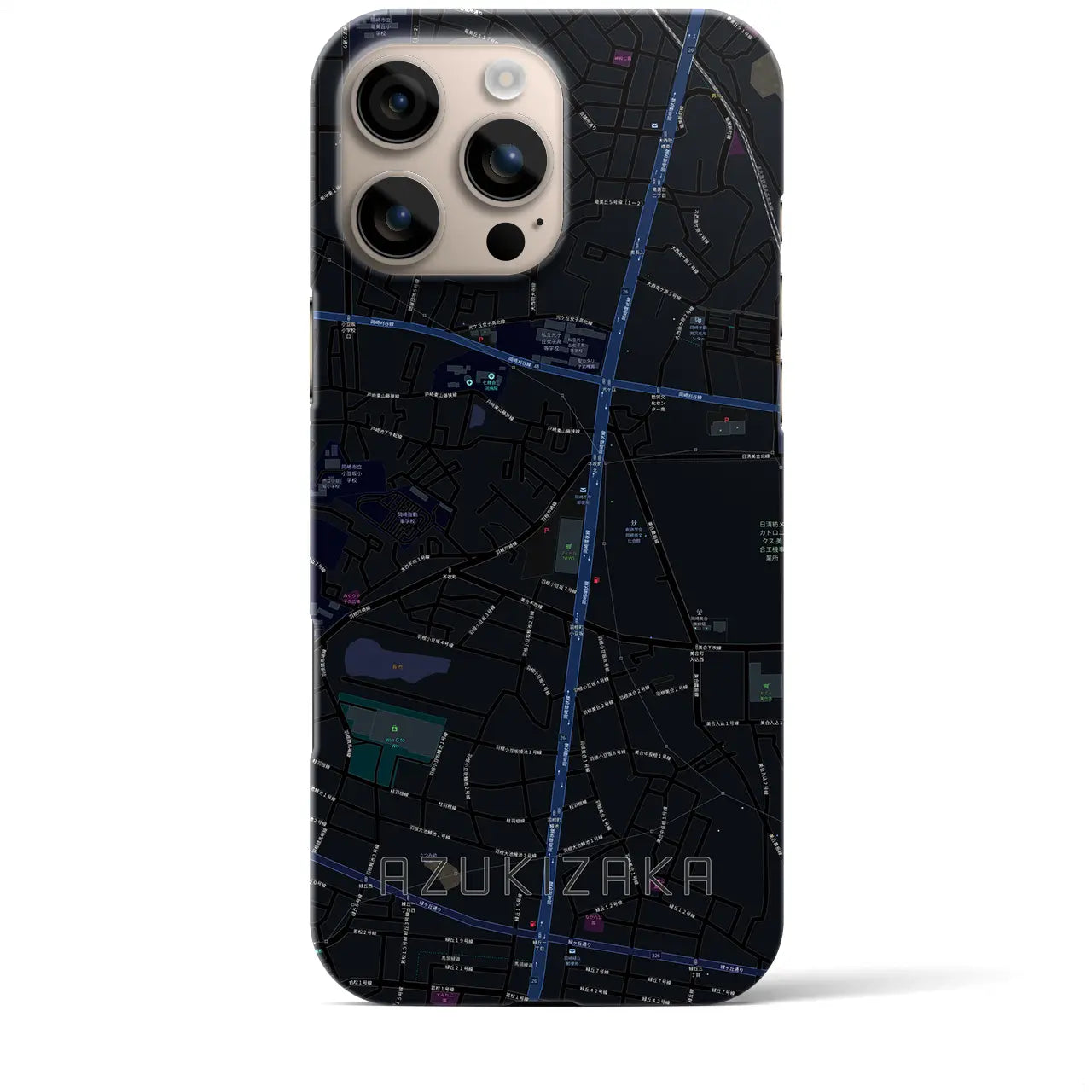 【小豆坂(愛知県)】地図柄iPhoneケース(バックカバータイプ)