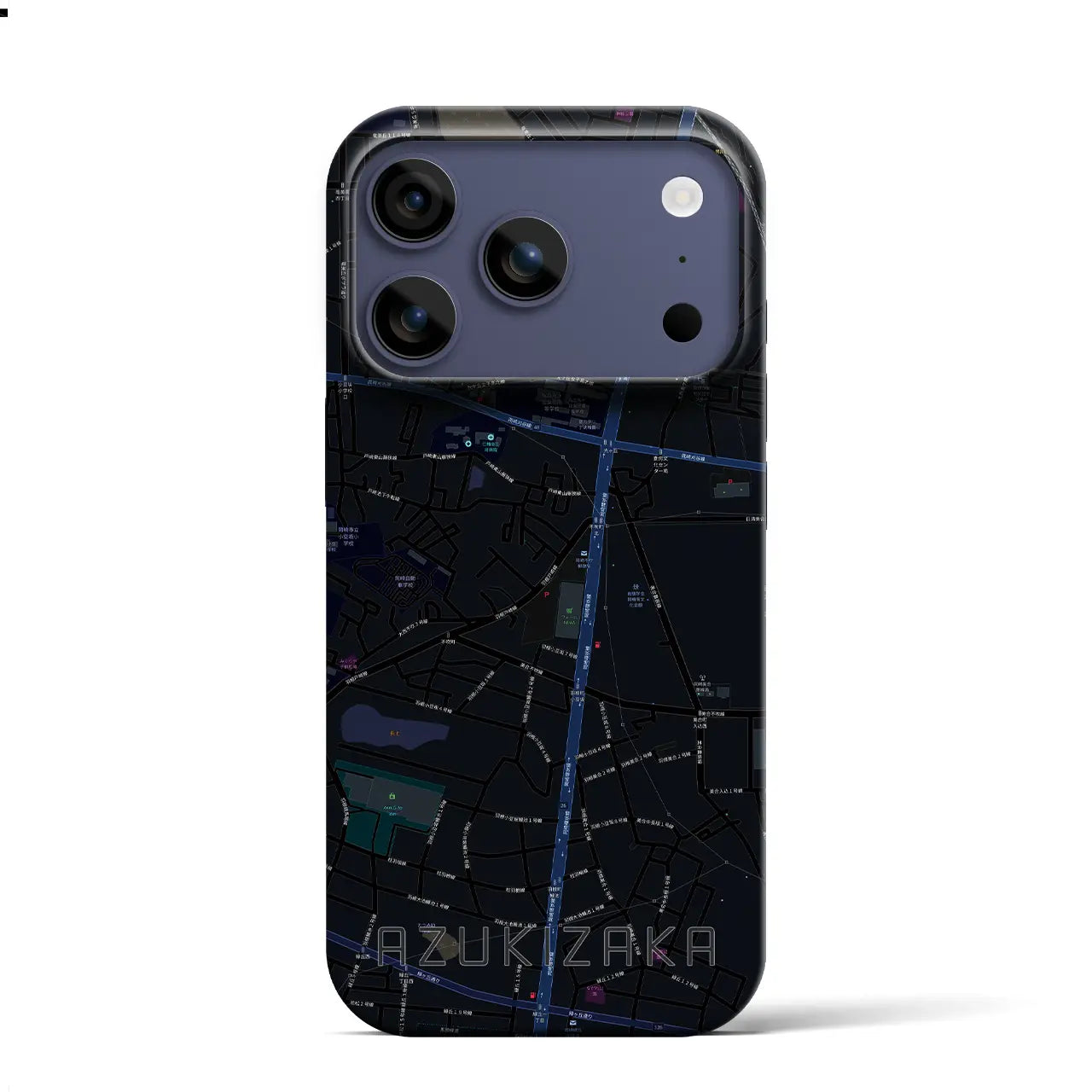 【小豆坂(愛知県)】地図柄iPhoneケース(バックカバータイプ)