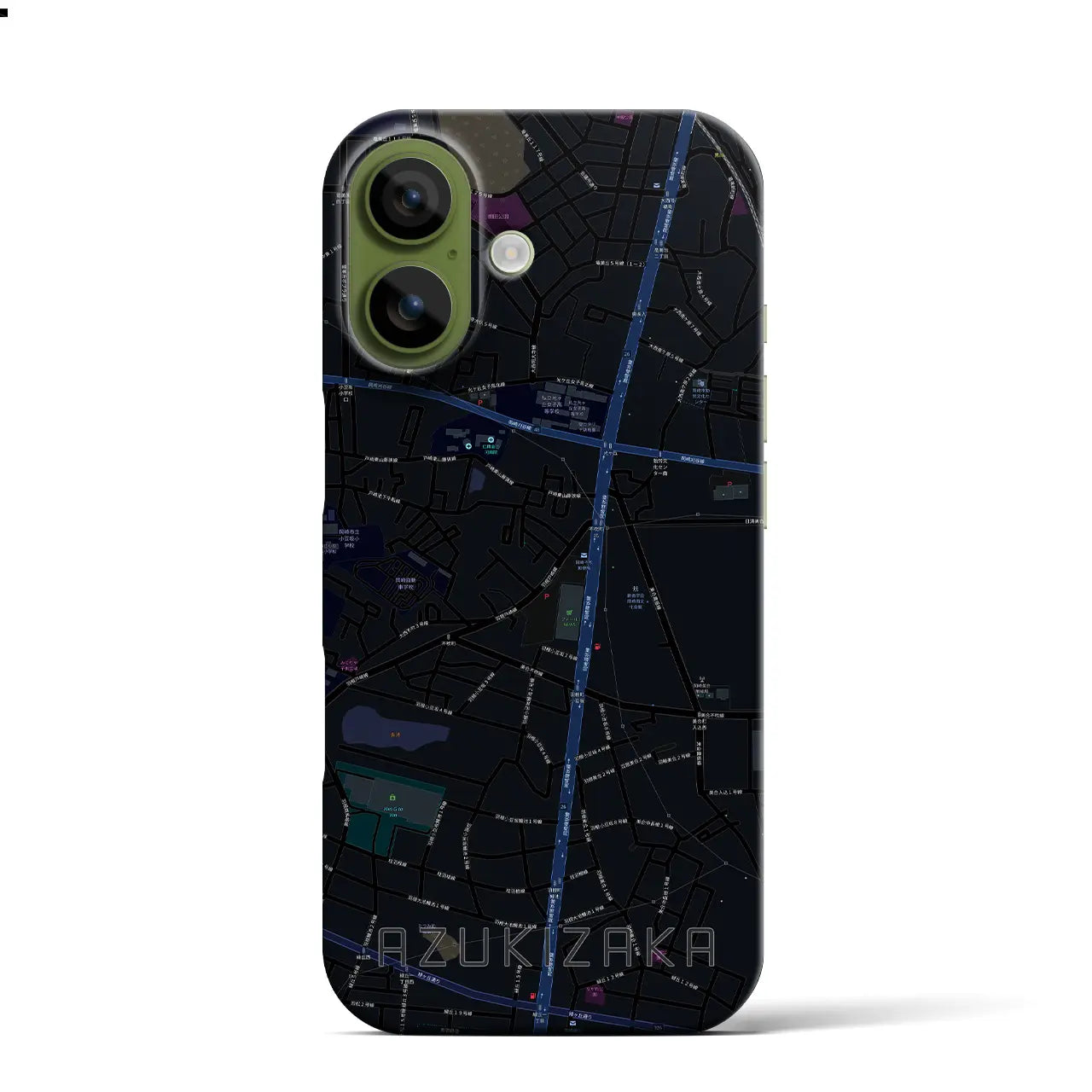 【小豆坂(愛知県)】地図柄iPhoneケース(バックカバータイプ)