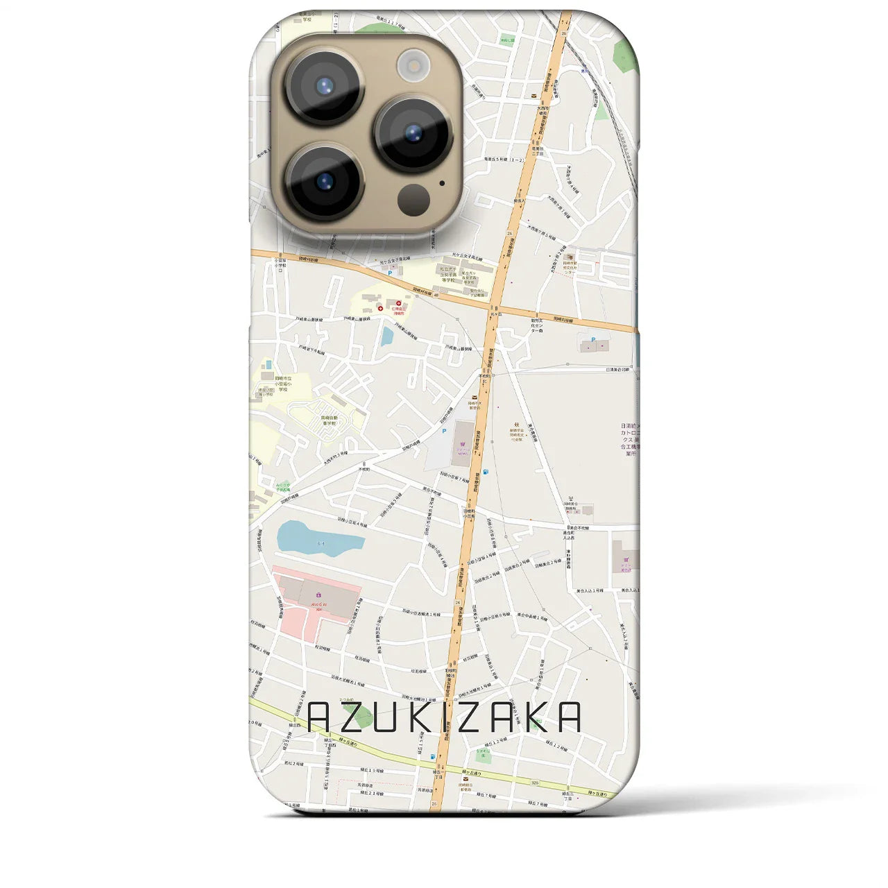 【小豆坂(愛知県)】地図柄iPhoneケース(バックカバータイプ)