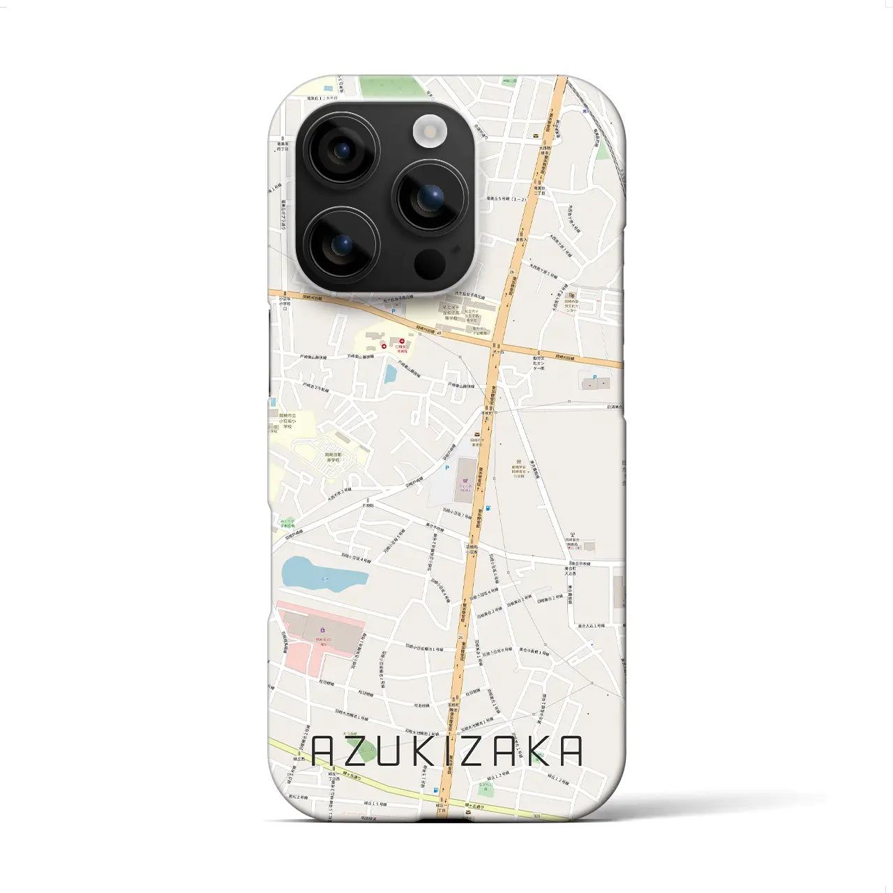 【小豆坂(愛知県)】地図柄iPhoneケース(バックカバータイプ)