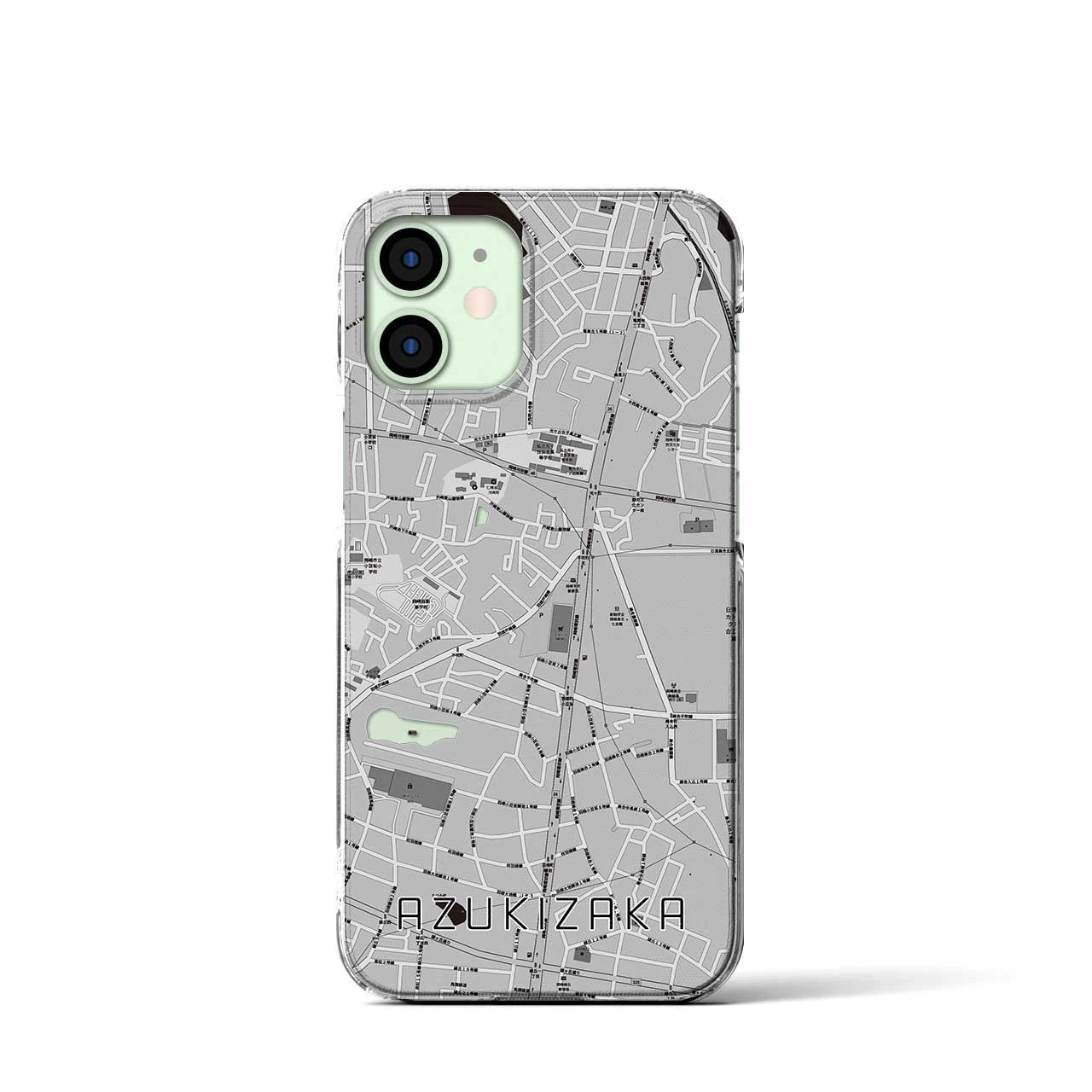 【小豆坂(愛知県)】地図柄iPhoneケース(クリアタイプ)