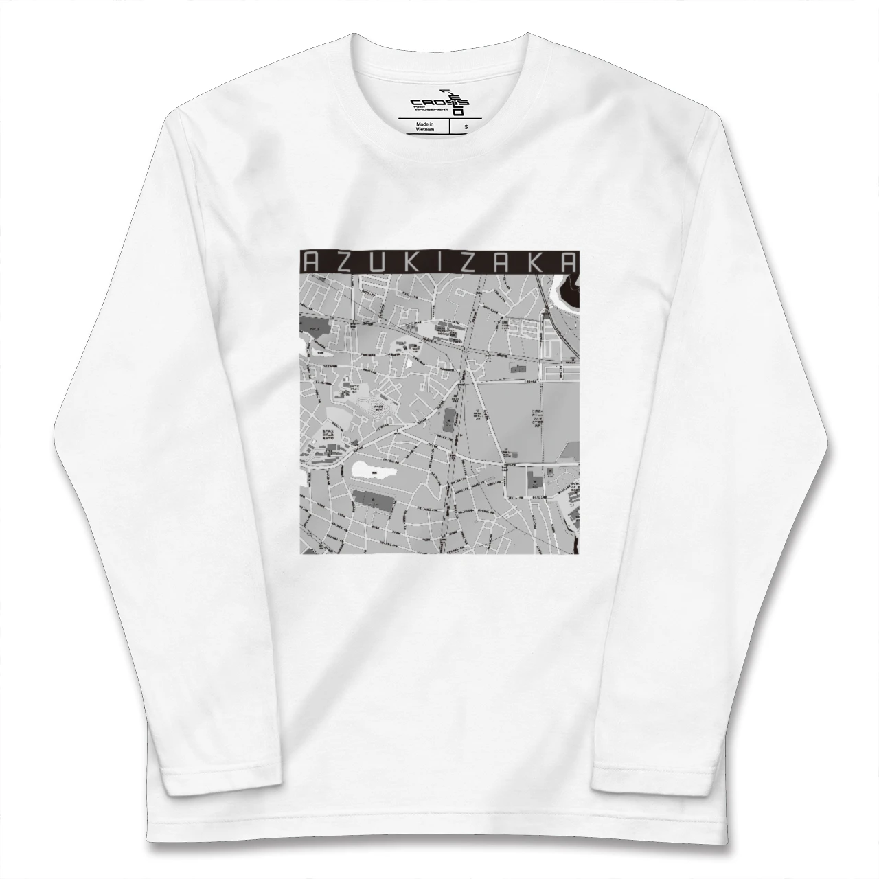 【小豆坂(愛知県)】地図柄ロングスリーブTシャツ