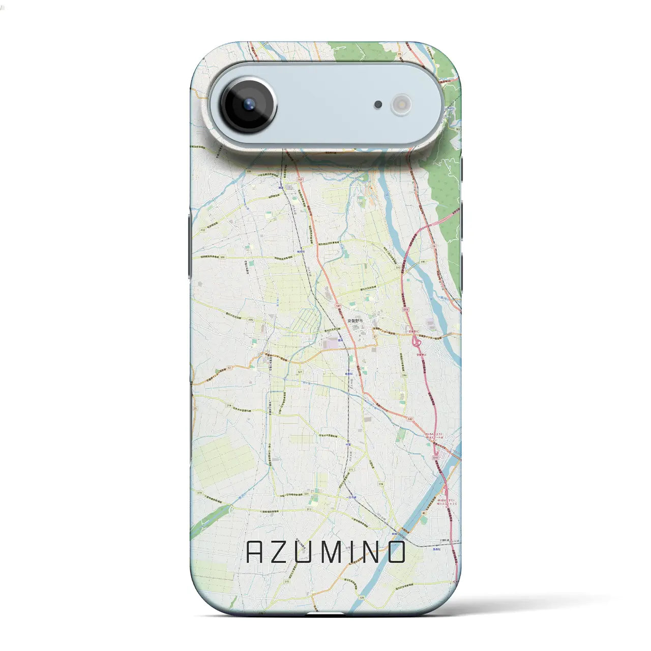 【安曇野(長野県)】地図柄iPhoneケース(バックカバータイプ)