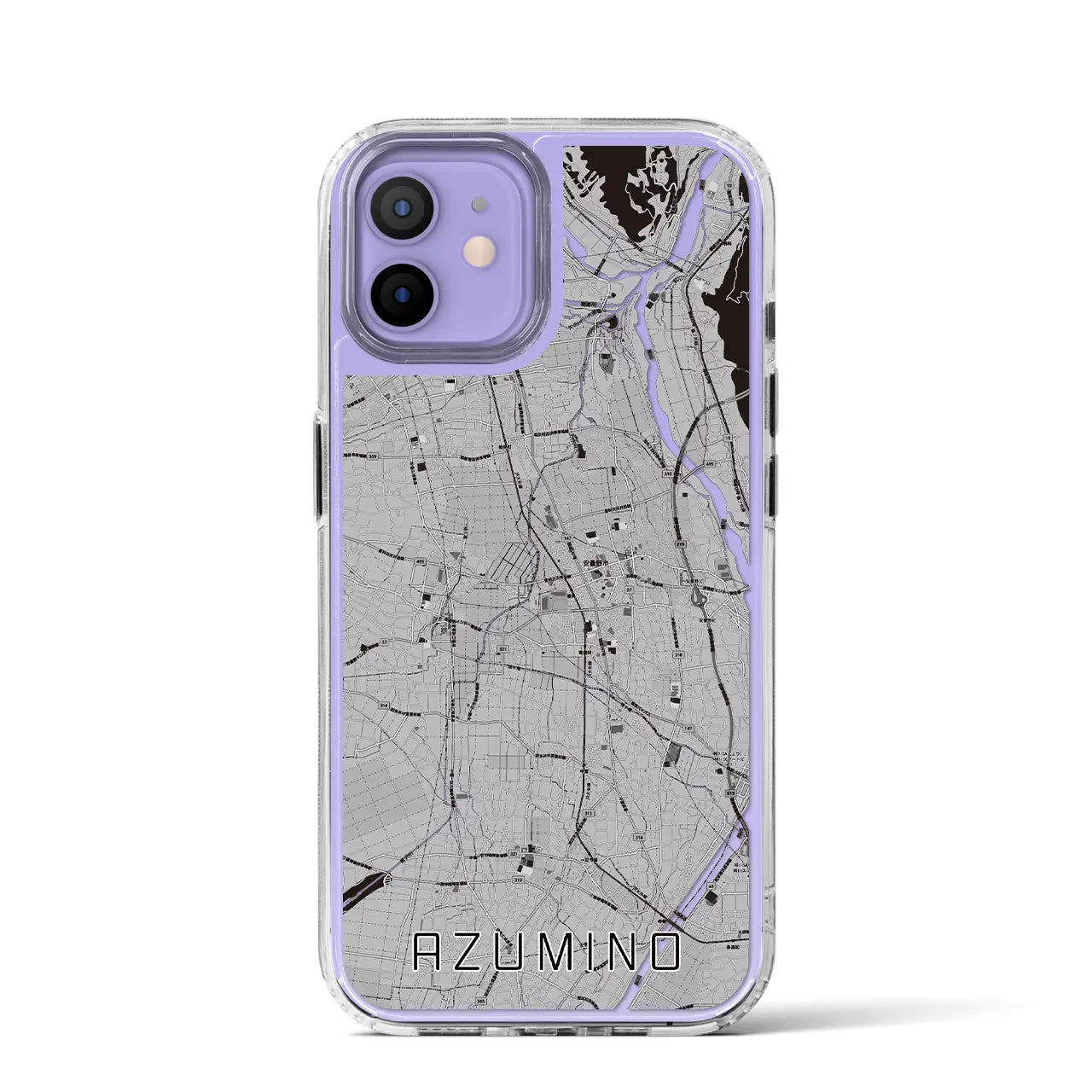 【安曇野(長野県)】地図柄iPhoneケース(MagSafeタイプ)