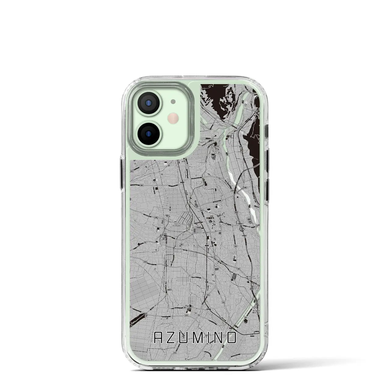 【安曇野(長野県)】地図柄iPhoneケース(MagSafeタイプ)