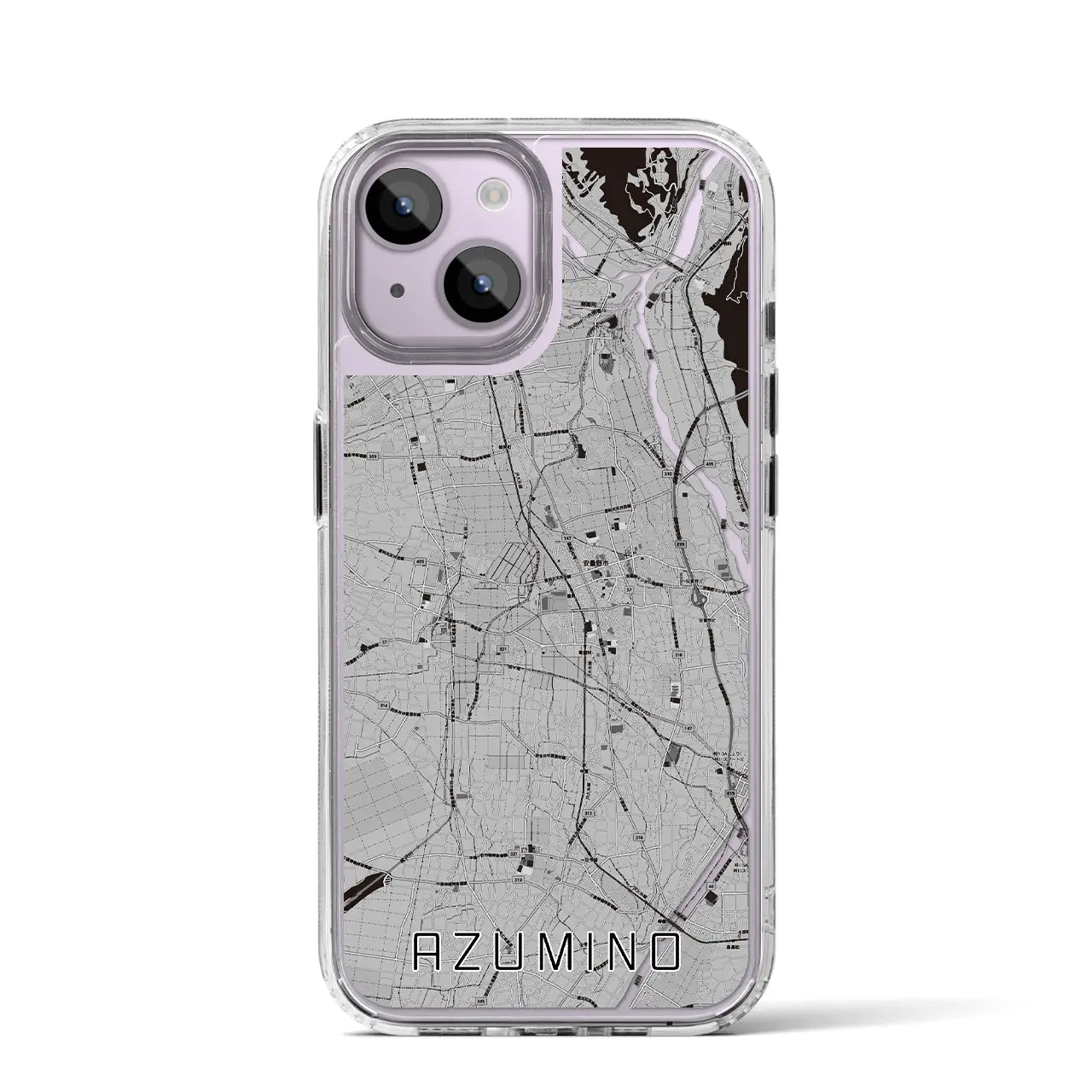 【安曇野(長野県)】地図柄iPhoneケース(MagSafeタイプ)