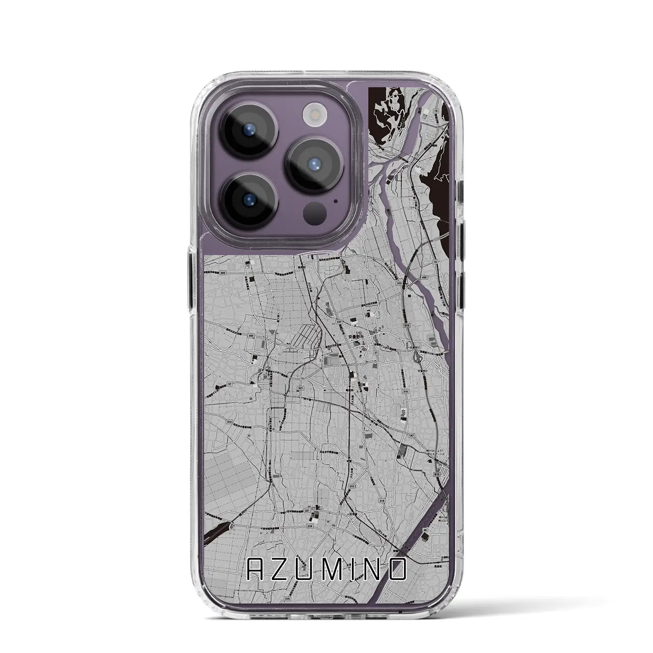 【安曇野(長野県)】地図柄iPhoneケース(MagSafeタイプ)