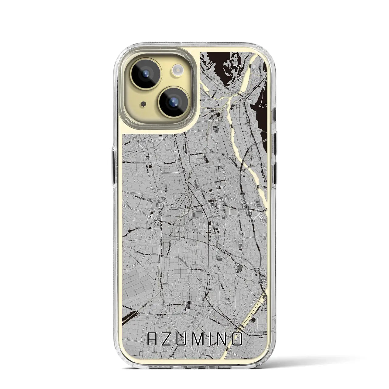 【安曇野(長野県)】地図柄iPhoneケース(MagSafeタイプ)