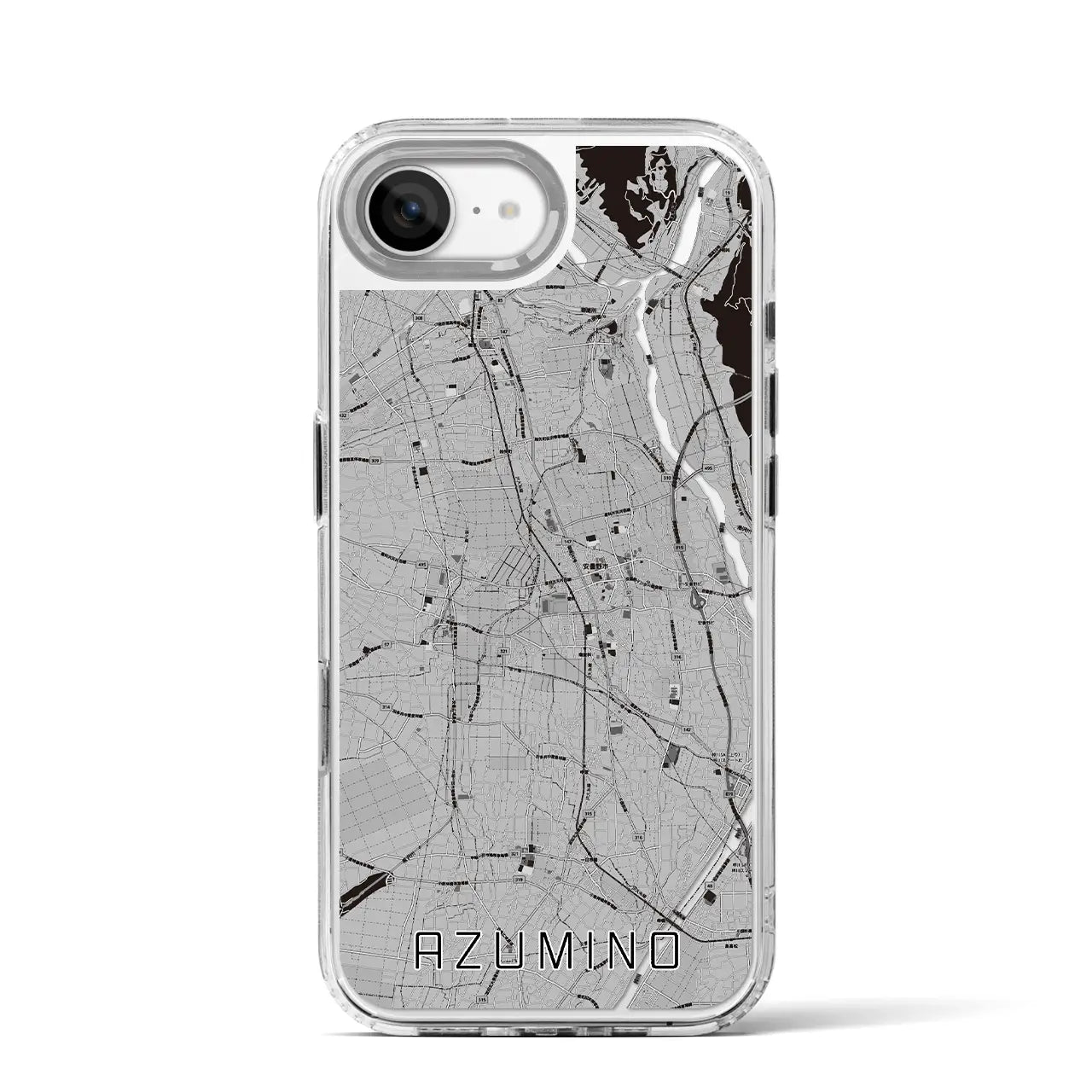 【安曇野(長野県)】地図柄iPhoneケース(MagSafeタイプ)