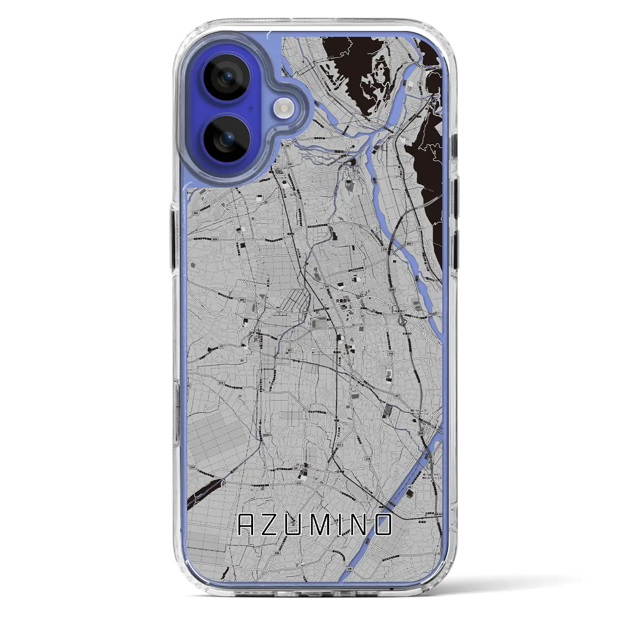 【安曇野(長野県)】地図柄iPhoneケース(MagSafeタイプ)