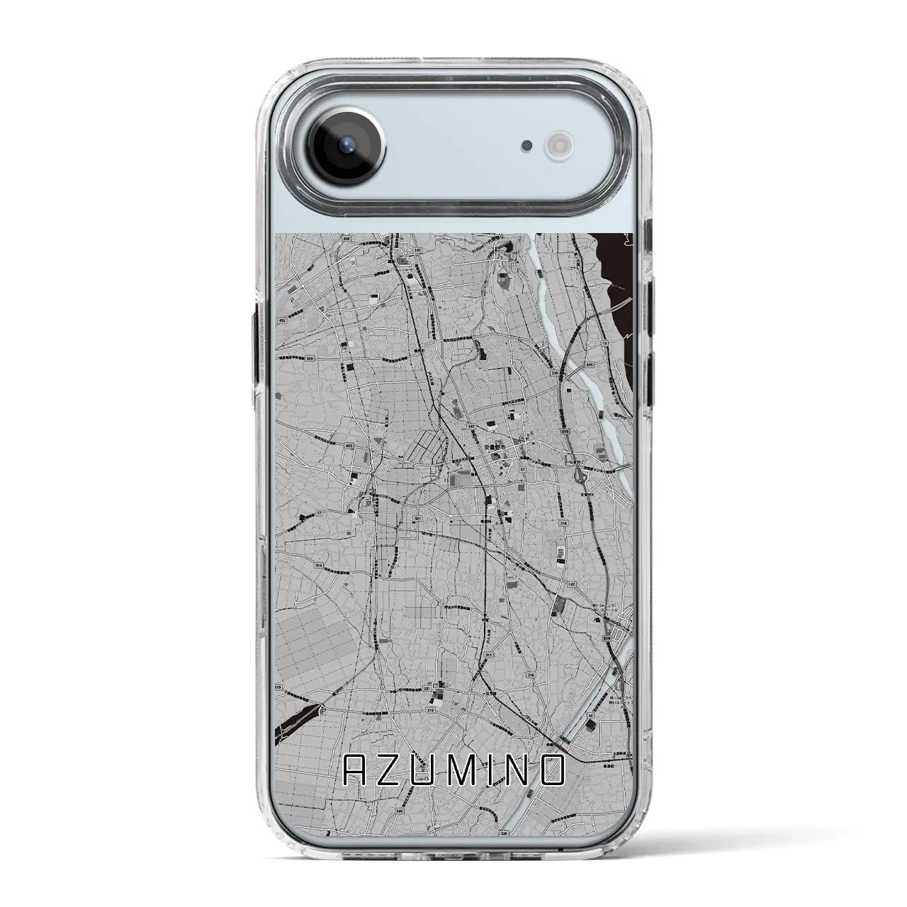 【安曇野(長野県)】地図柄iPhoneケース(MagSafeタイプ)