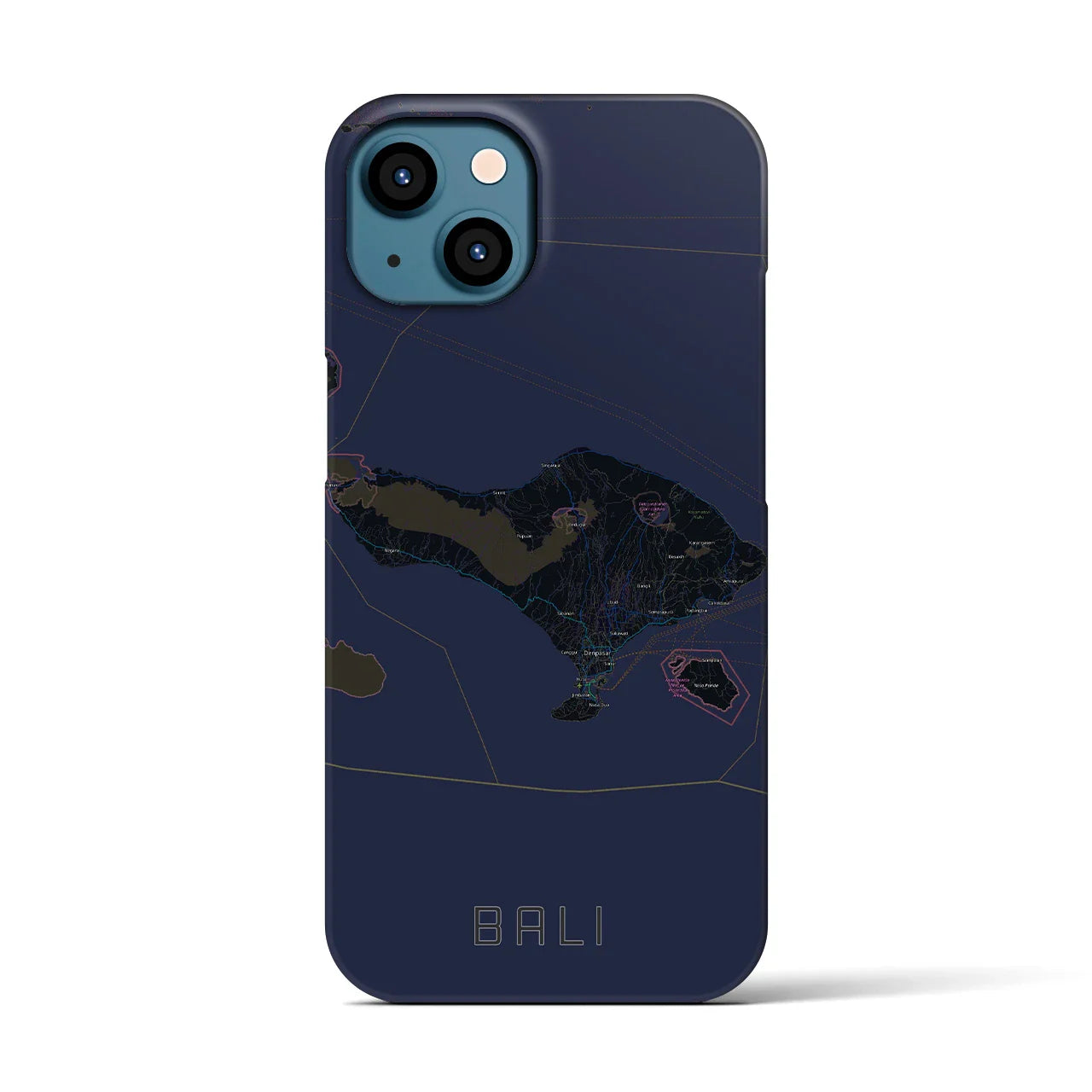 【バリ(インドネシア)】地図柄iPhoneケース(バックカバータイプ)