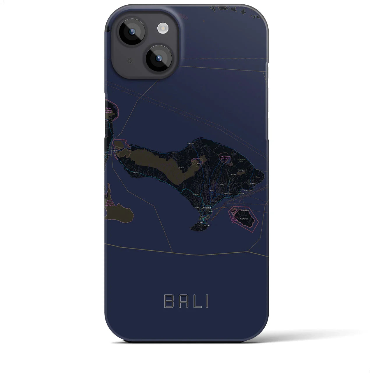 【バリ(インドネシア)】地図柄iPhoneケース(バックカバータイプ)