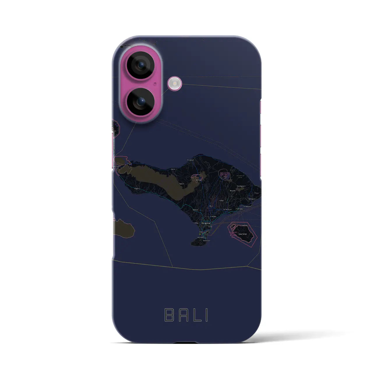 【バリ(インドネシア)】地図柄iPhoneケース(バックカバータイプ)