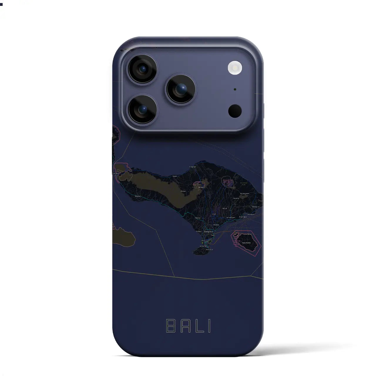 【バリ(インドネシア)】地図柄iPhoneケース(バックカバータイプ)