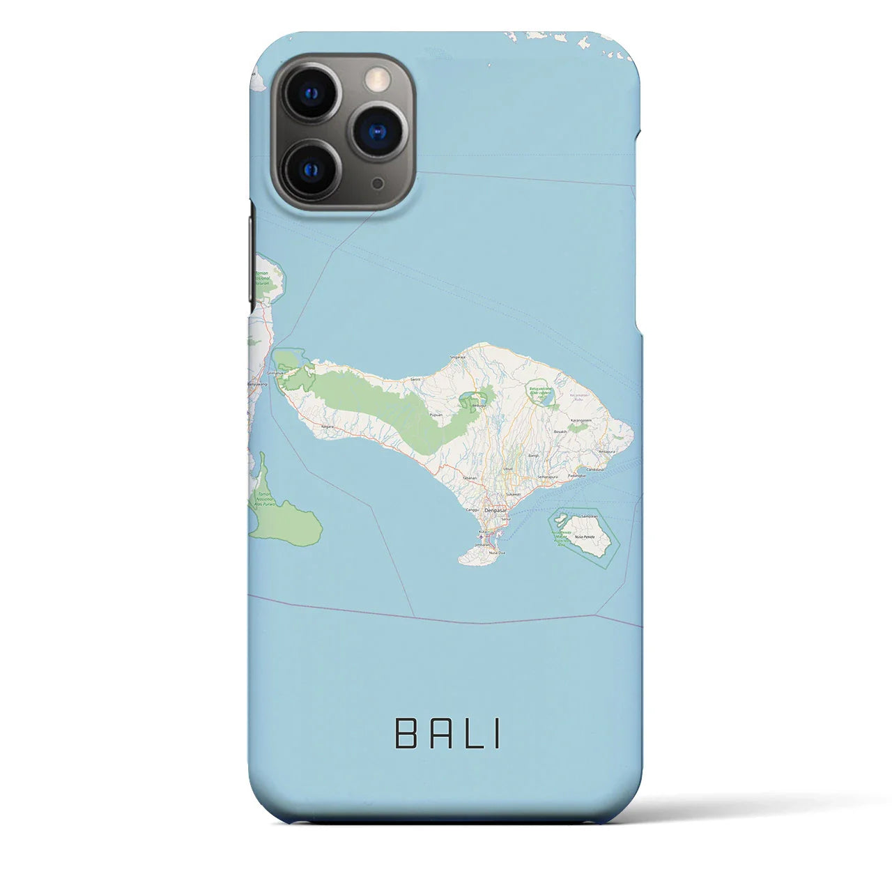【バリ(インドネシア)】地図柄iPhoneケース(バックカバータイプ)