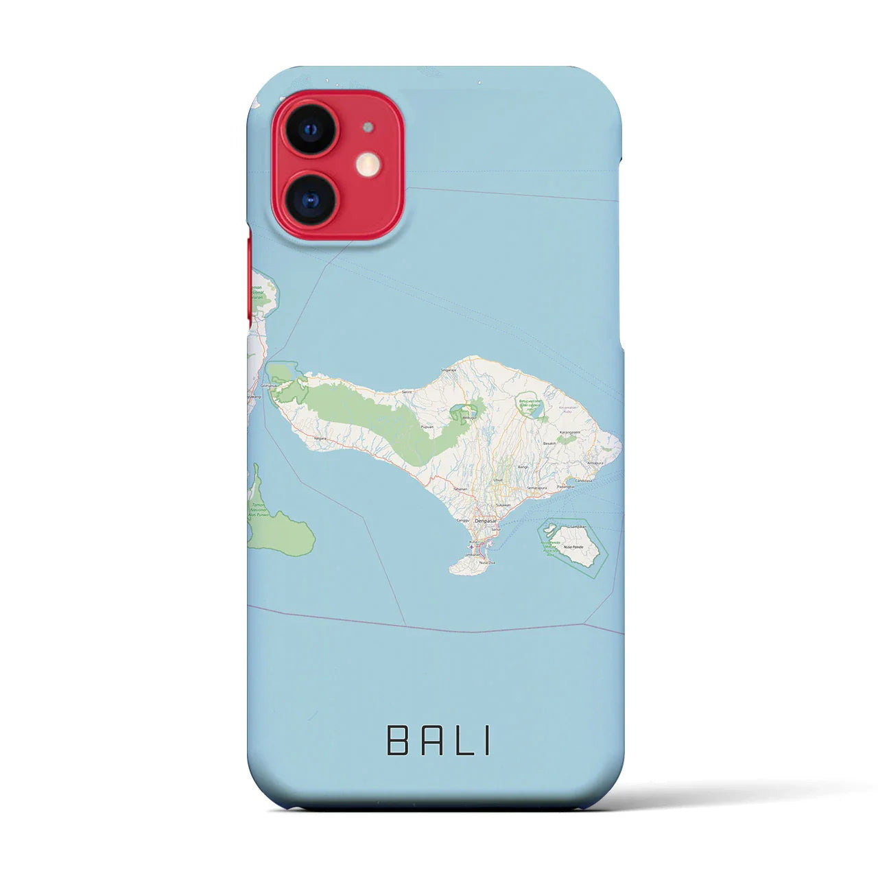 【バリ(インドネシア)】地図柄iPhoneケース(バックカバータイプ)