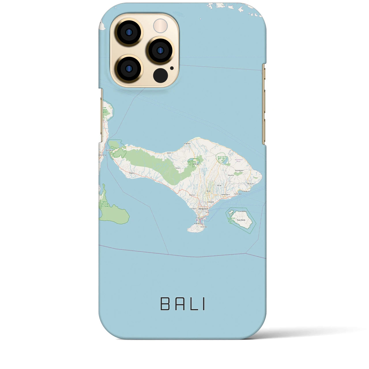 【バリ(インドネシア)】地図柄iPhoneケース(バックカバータイプ)