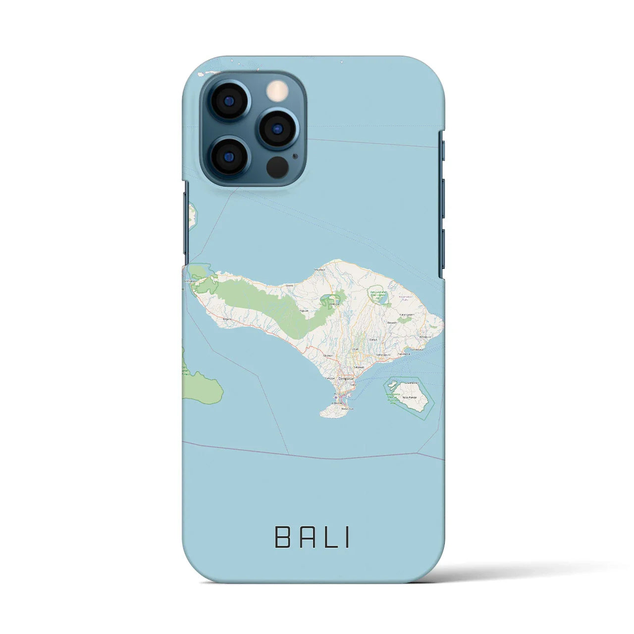 【バリ(インドネシア)】地図柄iPhoneケース(バックカバータイプ)
