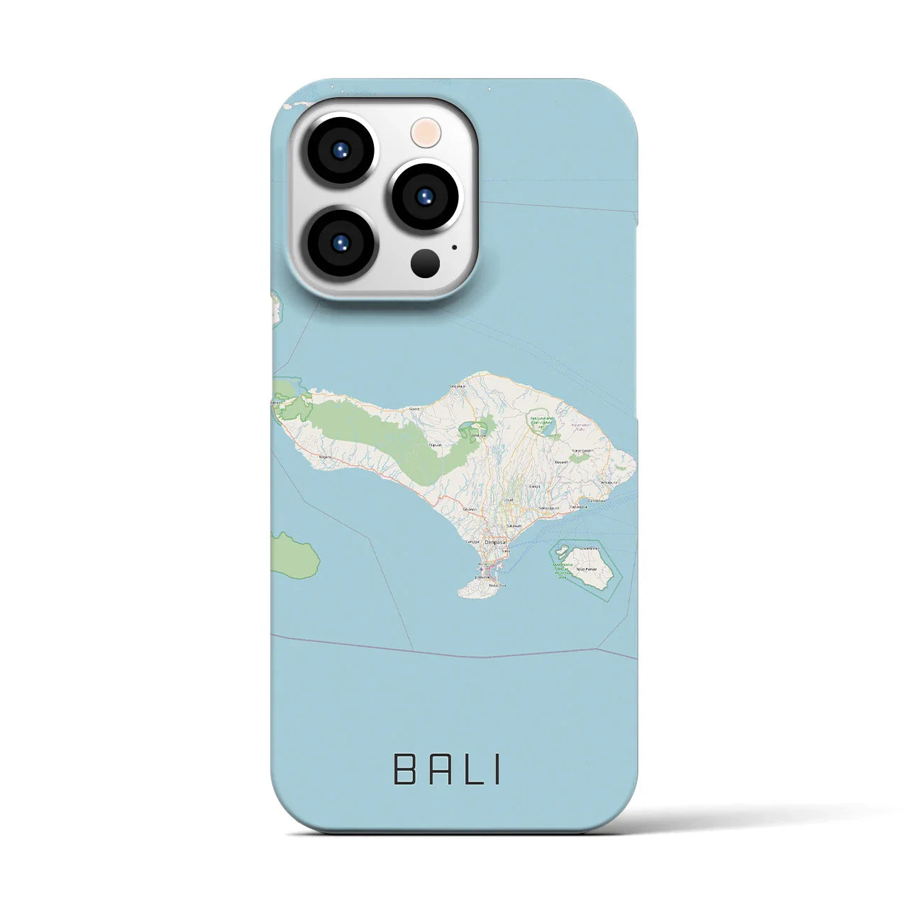 【バリ(インドネシア)】地図柄iPhoneケース(バックカバータイプ)