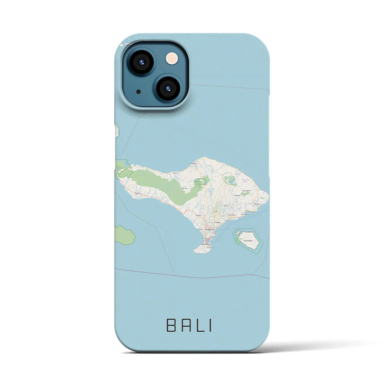 【バリ(インドネシア)】地図柄iPhoneケース(バックカバータイプ)