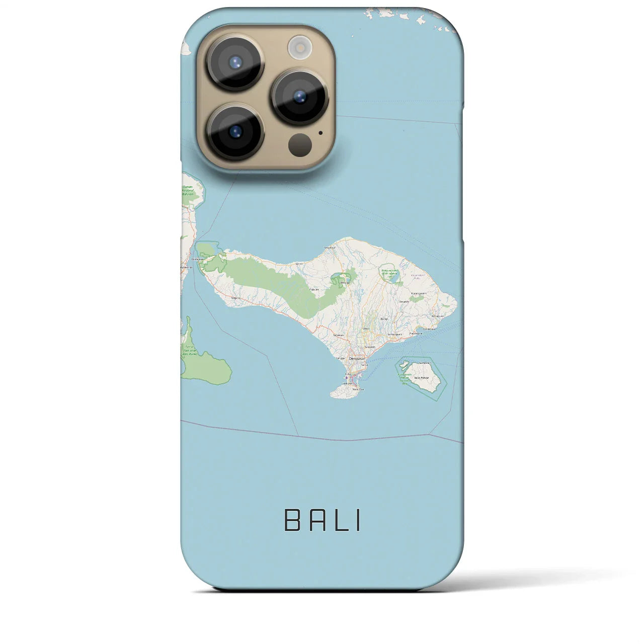 【バリ(インドネシア)】地図柄iPhoneケース(バックカバータイプ)