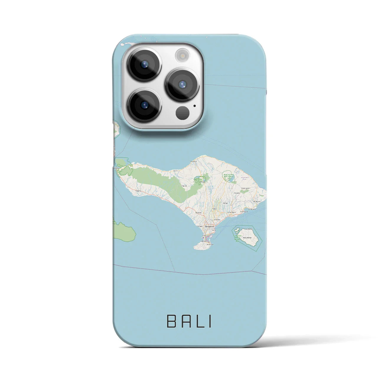【バリ(インドネシア)】地図柄iPhoneケース(バックカバータイプ)