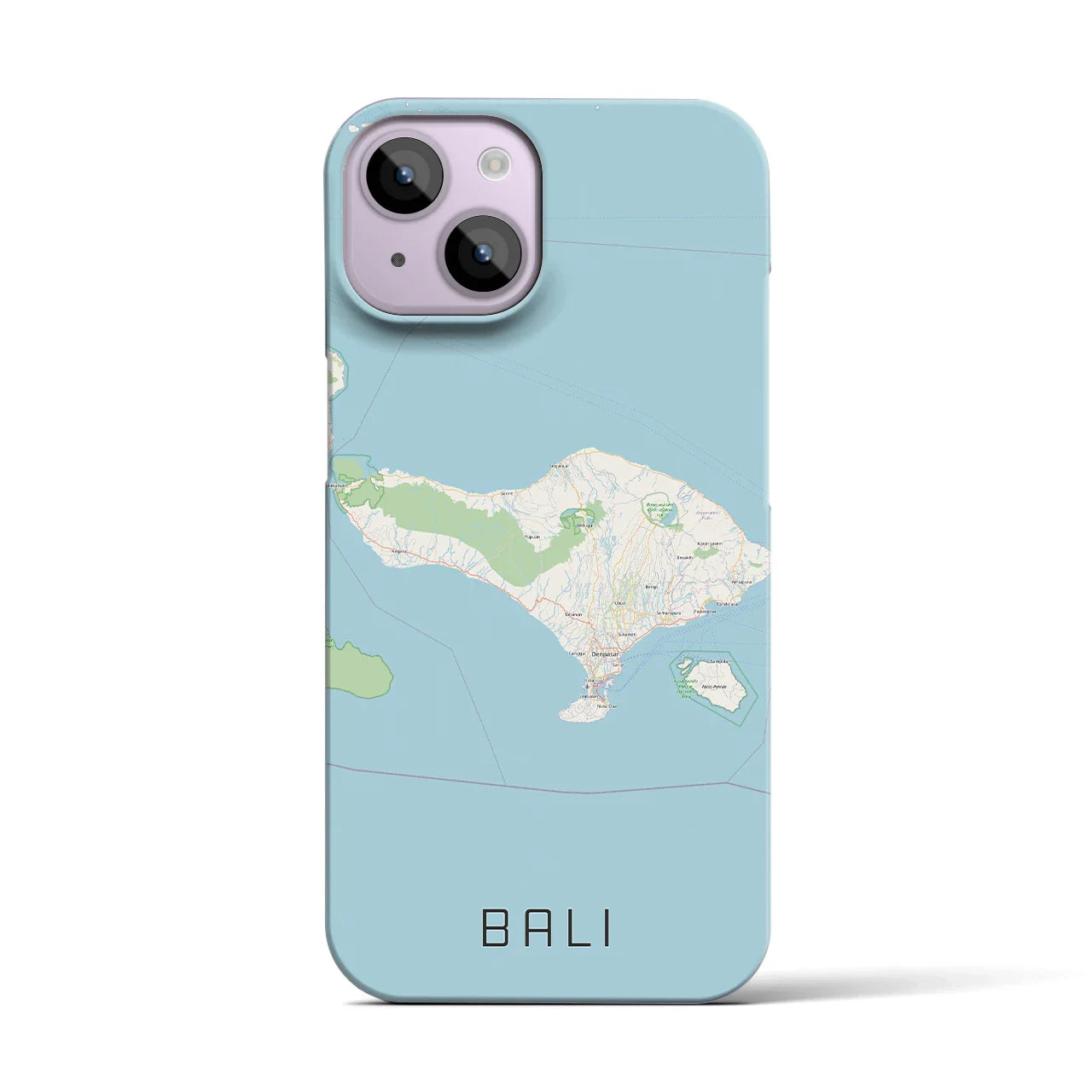 【バリ(インドネシア)】地図柄iPhoneケース(バックカバータイプ)